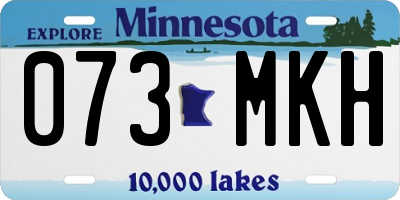 MN license plate 073MKH