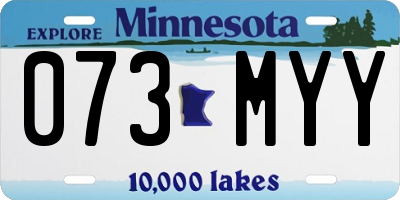 MN license plate 073MYY