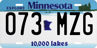MN license plate 073MZG