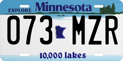 MN license plate 073MZR