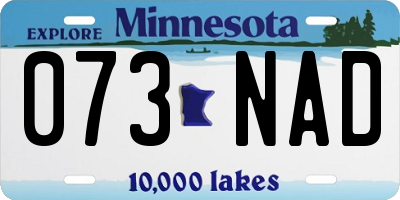MN license plate 073NAD