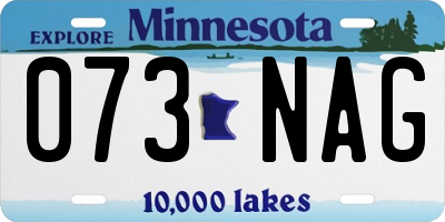 MN license plate 073NAG