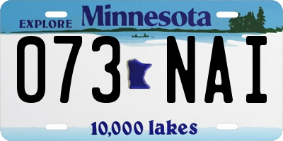MN license plate 073NAI