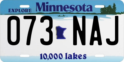 MN license plate 073NAJ