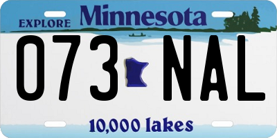 MN license plate 073NAL