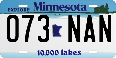MN license plate 073NAN
