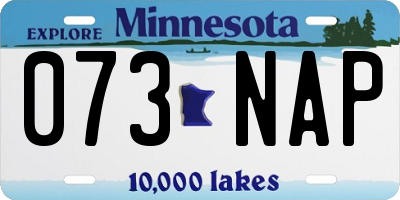 MN license plate 073NAP