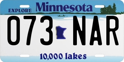 MN license plate 073NAR