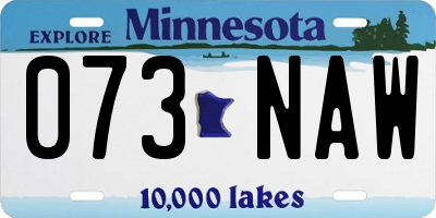 MN license plate 073NAW
