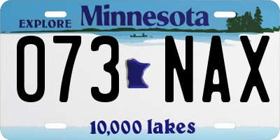 MN license plate 073NAX