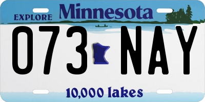MN license plate 073NAY