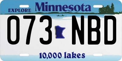 MN license plate 073NBD