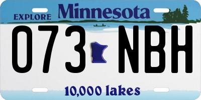 MN license plate 073NBH