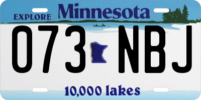 MN license plate 073NBJ