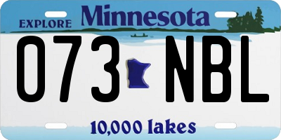 MN license plate 073NBL