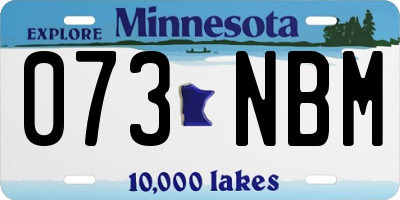 MN license plate 073NBM