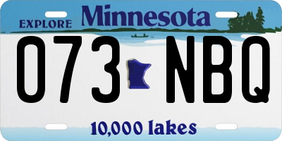 MN license plate 073NBQ