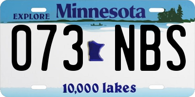 MN license plate 073NBS