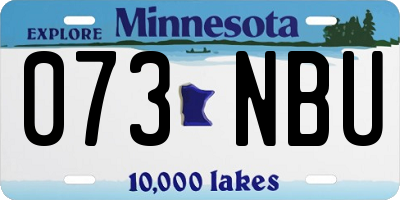 MN license plate 073NBU