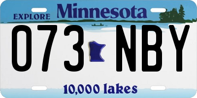 MN license plate 073NBY