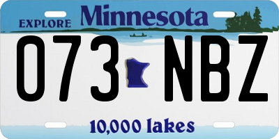 MN license plate 073NBZ