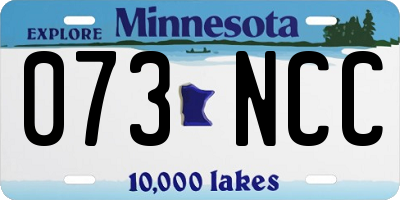 MN license plate 073NCC