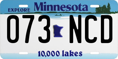 MN license plate 073NCD