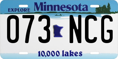 MN license plate 073NCG