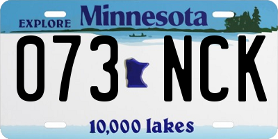 MN license plate 073NCK