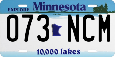 MN license plate 073NCM
