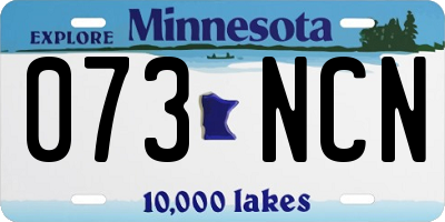 MN license plate 073NCN