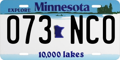 MN license plate 073NCO
