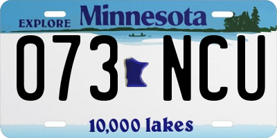 MN license plate 073NCU