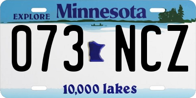 MN license plate 073NCZ