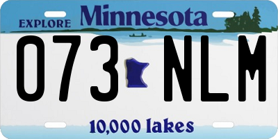 MN license plate 073NLM