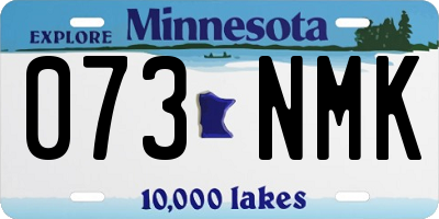 MN license plate 073NMK