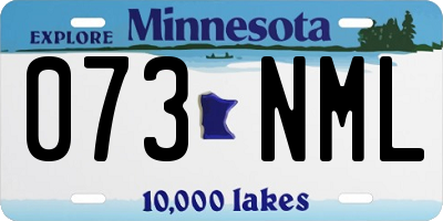 MN license plate 073NML