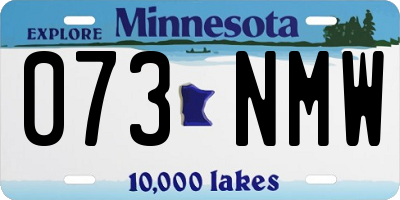 MN license plate 073NMW