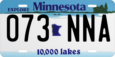 MN license plate 073NNA