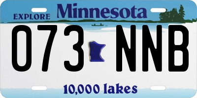 MN license plate 073NNB
