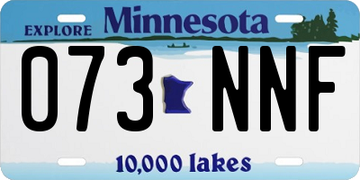 MN license plate 073NNF