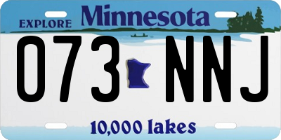 MN license plate 073NNJ