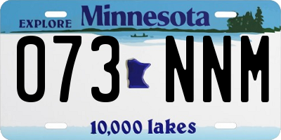 MN license plate 073NNM