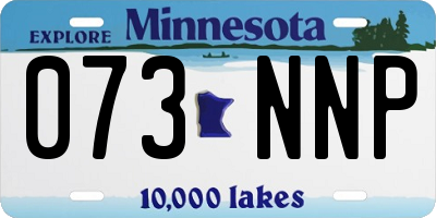 MN license plate 073NNP