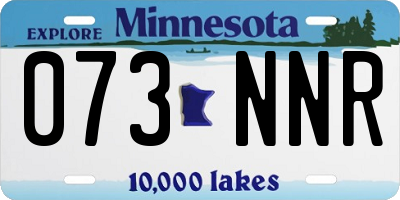 MN license plate 073NNR