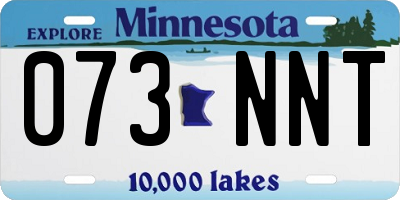 MN license plate 073NNT