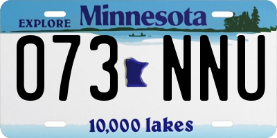MN license plate 073NNU