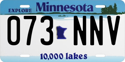 MN license plate 073NNV
