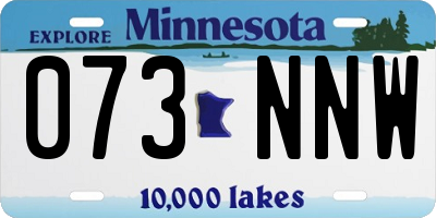 MN license plate 073NNW