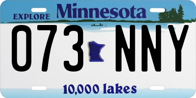 MN license plate 073NNY
